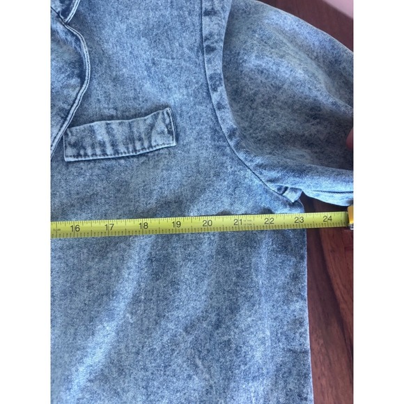 Vintage Deadstock 80s 90s Acid Wash Denim Blazer Ideas Apparel Group Women Large - Picture 9 of 11